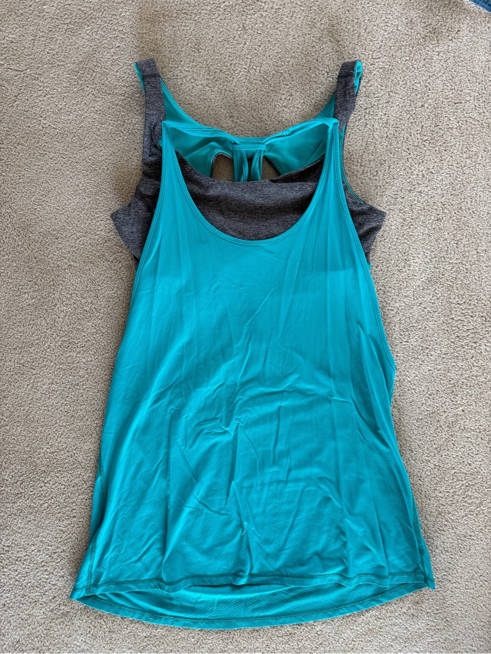 Lululemon Tank Top with Built-In Shelf Bra - Teal